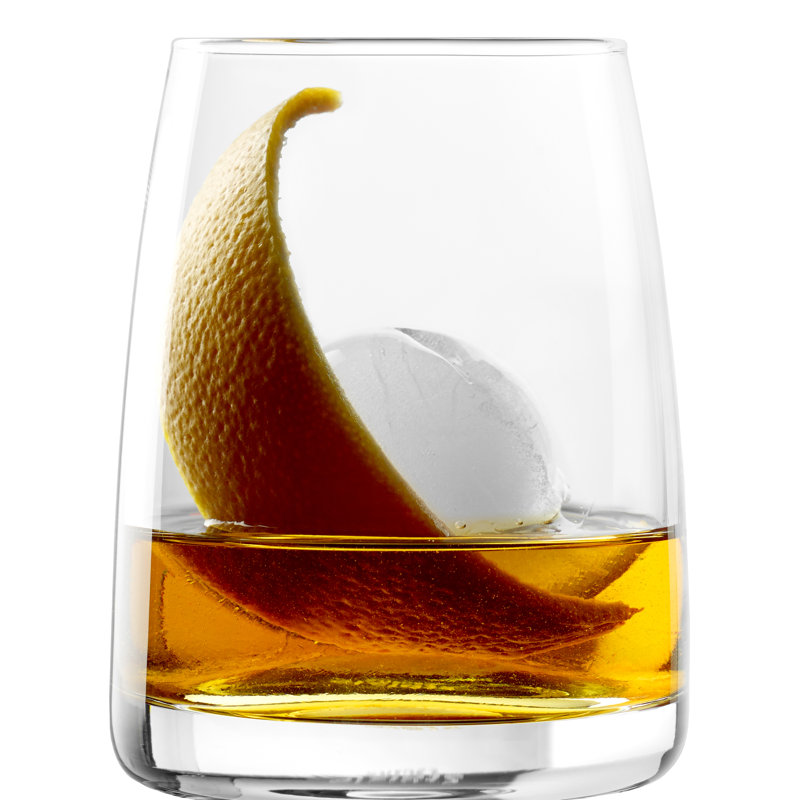 Elegant 11 oz. Lead-Free Crystal Whiskey Glass Set