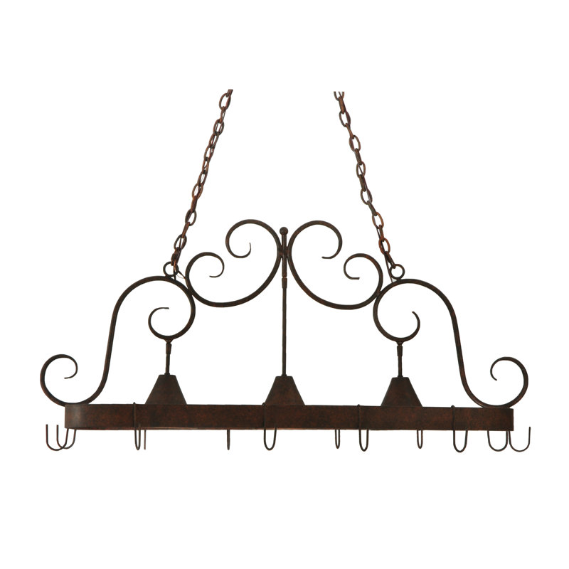 Elana Handcrafted Cajun Spice 3-Light Metal Pot Rack