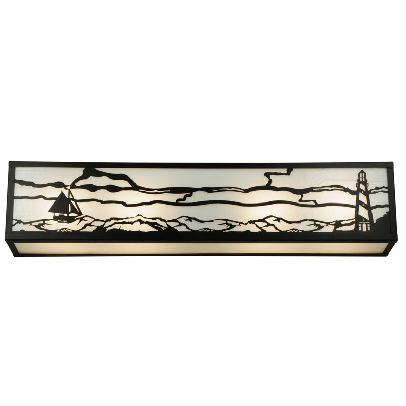 Beacon Sail 4-Light Dimmable Bronze & Black Vanity Bar