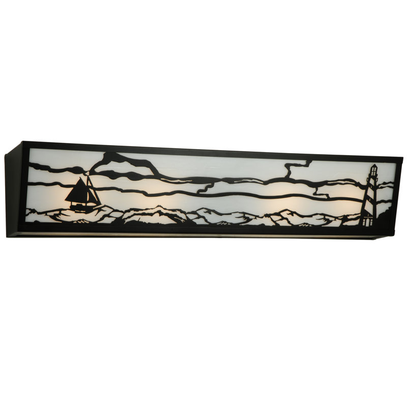 Beacon Sail 4-Light Dimmable Bronze & Black Vanity Bar
