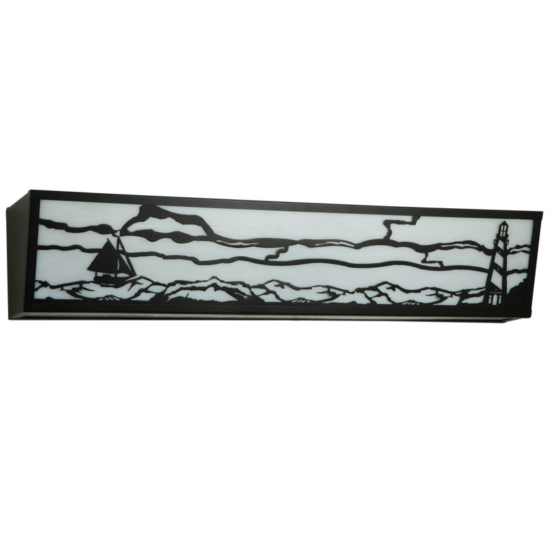 Beacon Sail 4-Light Dimmable Bronze & Black Vanity Bar