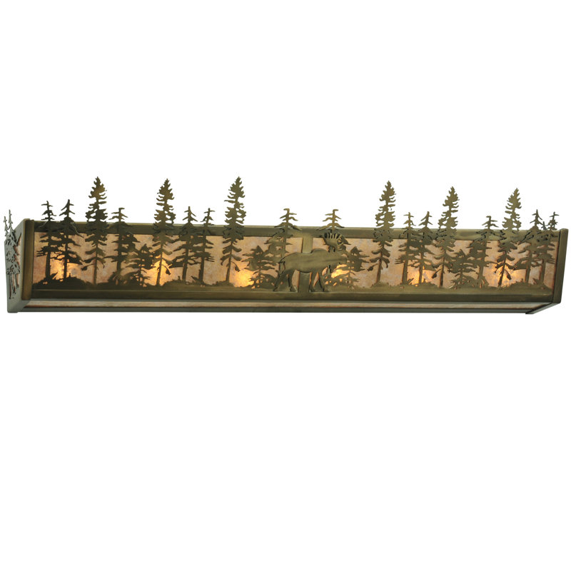 Bronze 6-Light Dimmable Vanity Fixture with Energy Star