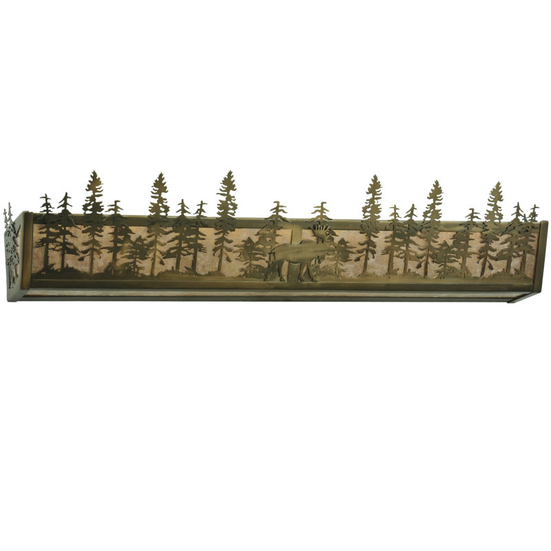 Bronze 6-Light Dimmable Vanity Fixture with Energy Star