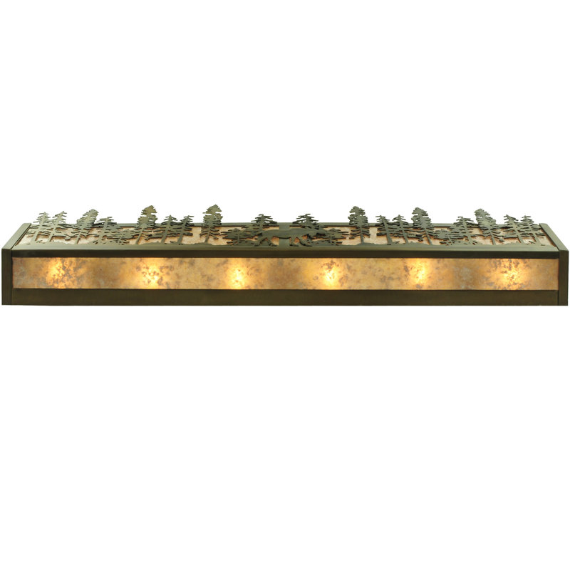 Bronze 6-Light Dimmable Vanity Fixture with Energy Star