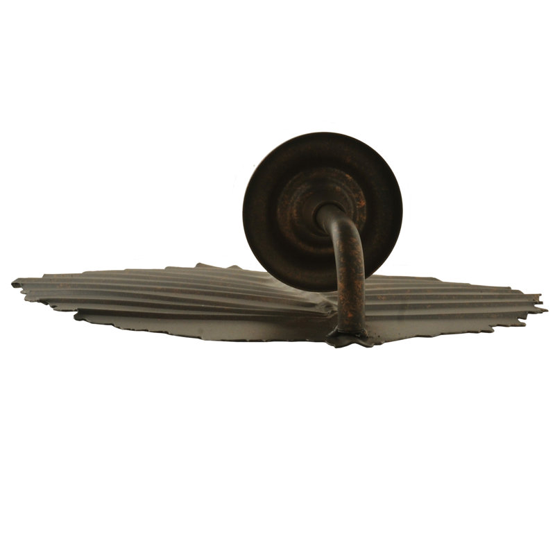 Rustic Lodge Nicotiana Leaf 11.25" Wall Candle Holder