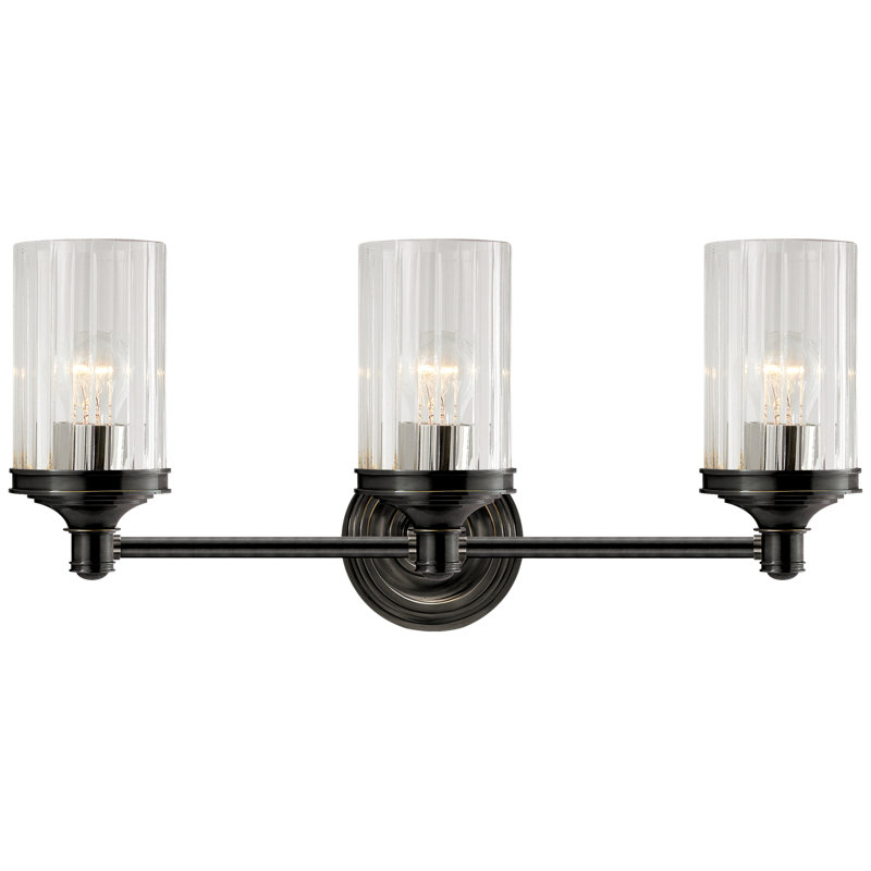 Ava Triple Light Dimmable Bronze Wall Sconce