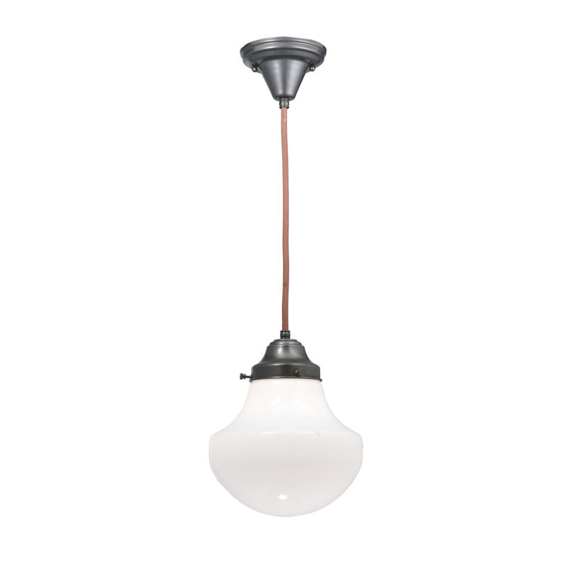 Classic Globe Mini-Pendant Light in Brown Glass