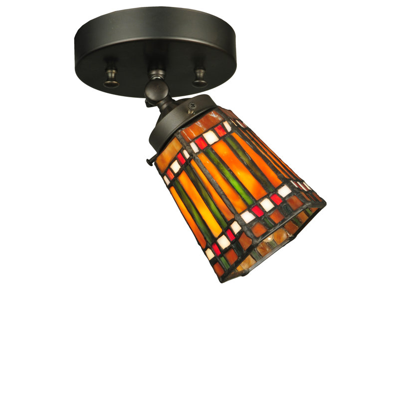Prairie Corn 1-Light Adjustable Globe Outdoor Sconce with Mahogany Bronze Finish
