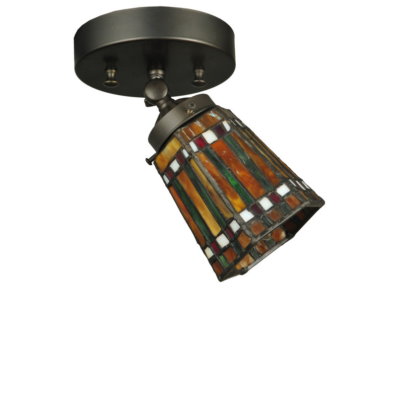 Prairie Corn 1-Light Adjustable Globe Outdoor Sconce with Mahogany Bronze Finish