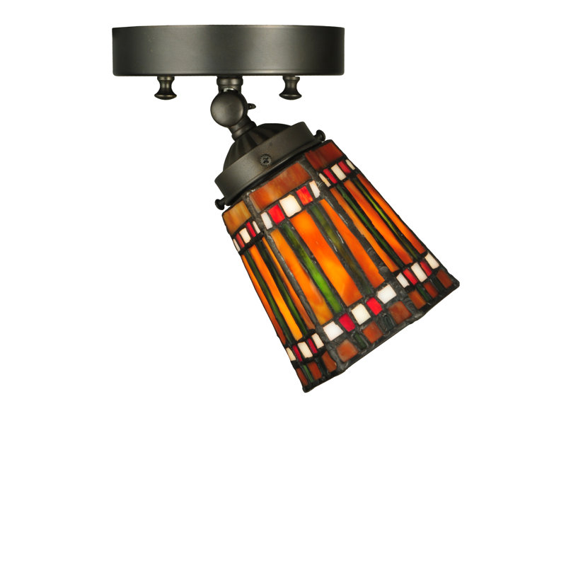 Prairie Corn 1-Light Adjustable Globe Outdoor Sconce with Mahogany Bronze Finish