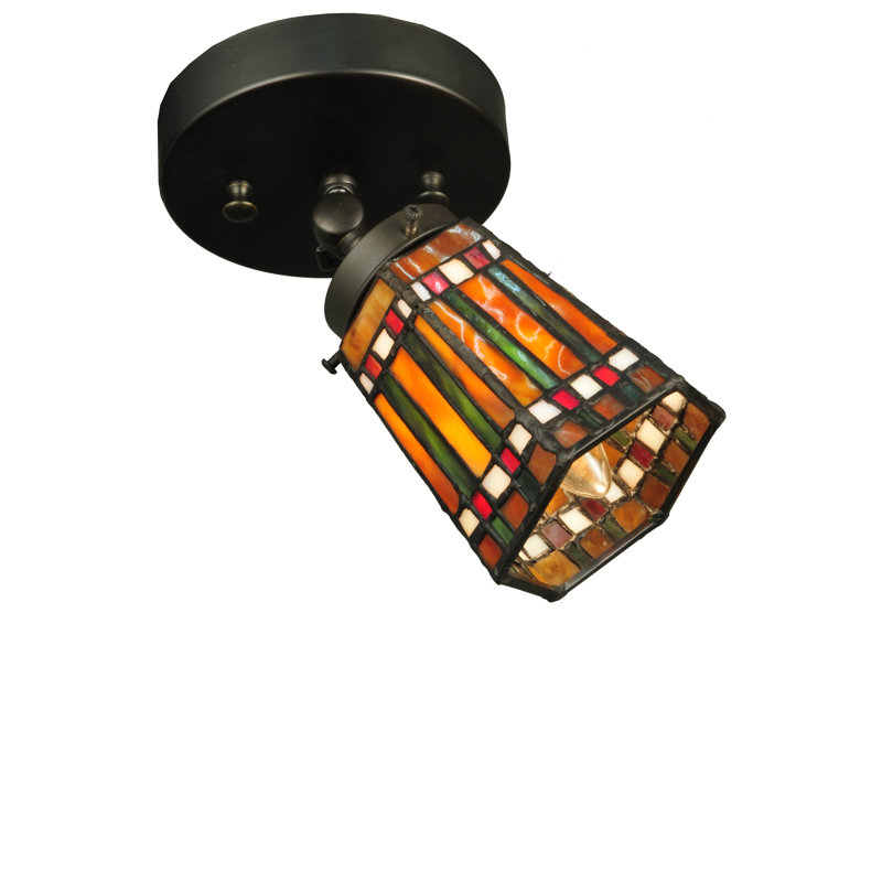 Prairie Corn 1-Light Adjustable Globe Outdoor Sconce with Mahogany Bronze Finish