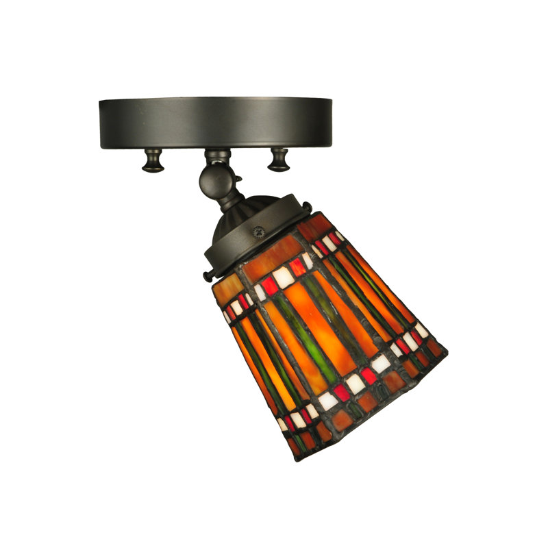 Prairie Corn 1-Light Adjustable Globe Outdoor Sconce with Mahogany Bronze Finish
