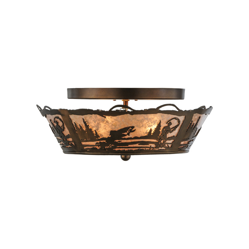 Copper Globe 2-Light Energy Star Indoor/Outdoor Flush Mount