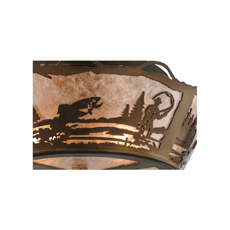 Copper Globe 2-Light Energy Star Indoor/Outdoor Flush Mount