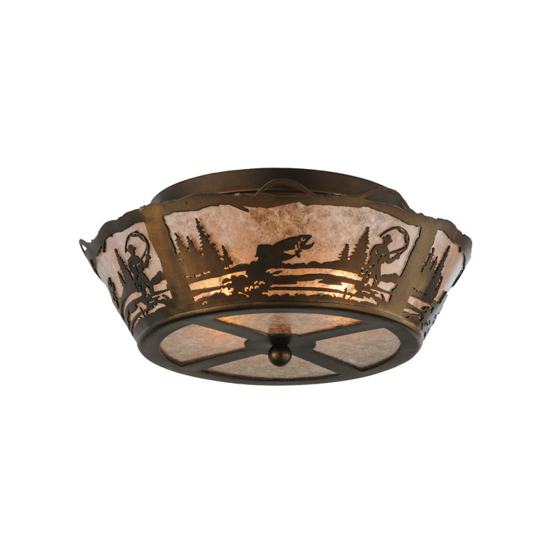 Copper Globe 2-Light Energy Star Indoor/Outdoor Flush Mount