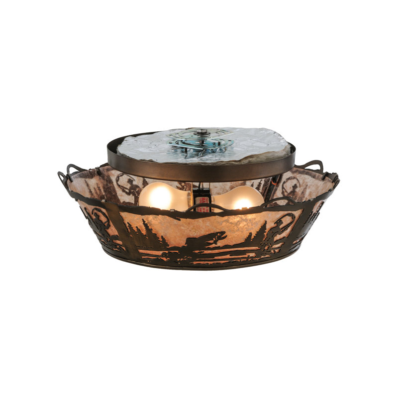 Copper Globe 2-Light Energy Star Indoor/Outdoor Flush Mount