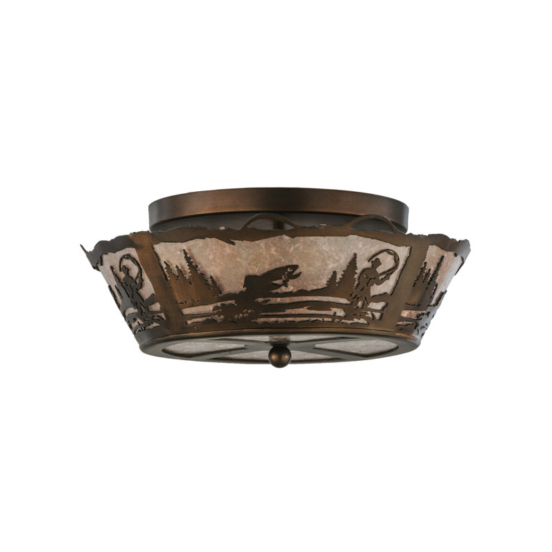 Copper Globe 2-Light Energy Star Indoor/Outdoor Flush Mount