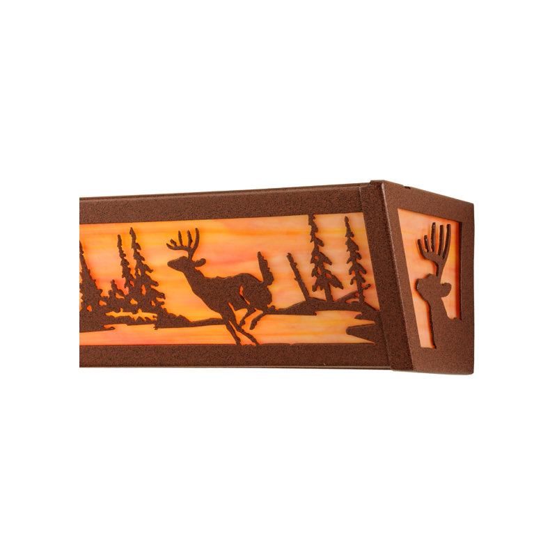 Meyda 20" Energy Star Deer at Lake 2-Light Vanity Bar