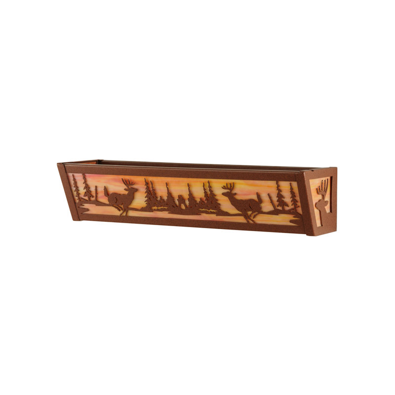 Meyda 20" Energy Star Deer at Lake 2-Light Vanity Bar