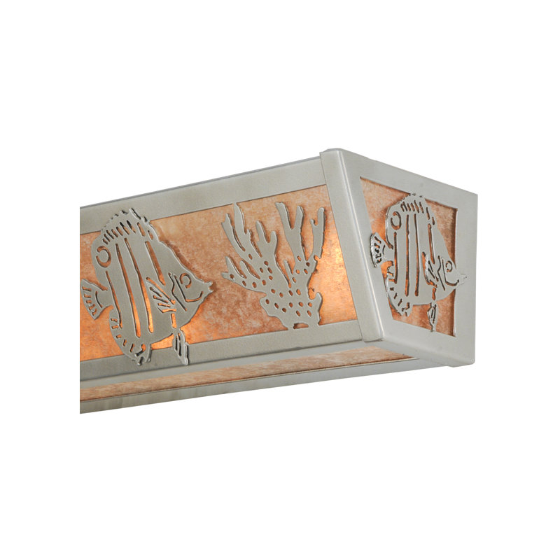 Nickel 4-Light Vanity with Silver Mica Panels