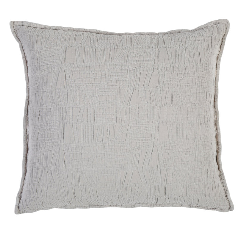 Harbour Geometric Weave Taupe Euro Cotton Sham