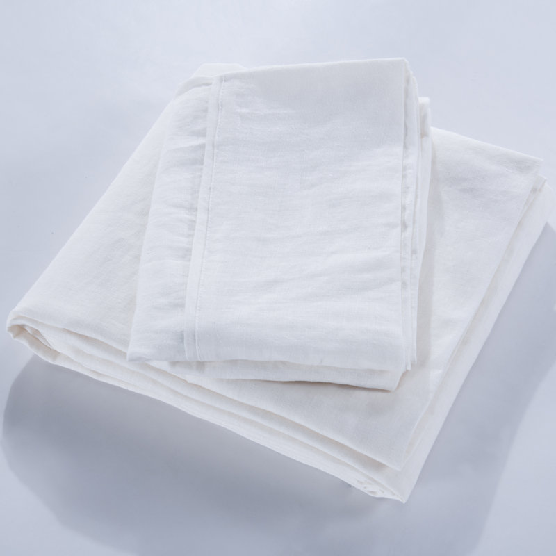 Ivory Queen Genuine French Linen Sheet Set