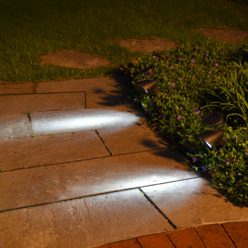 Black Solar Powered Outdoor Spotlights Set of Two