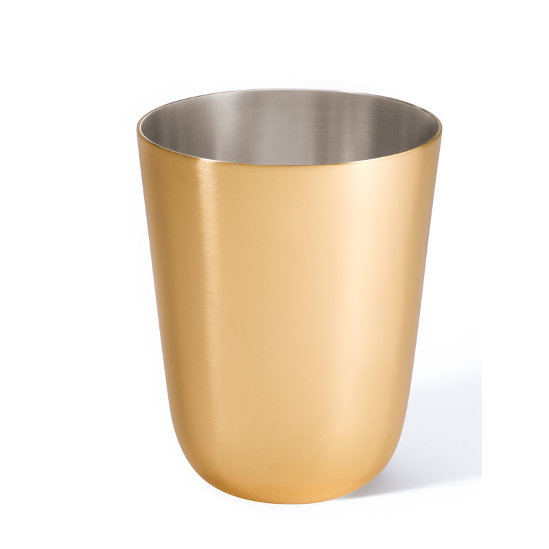 Fausto 8oz Gold-Plated Stainless Steel Julep Cup Set