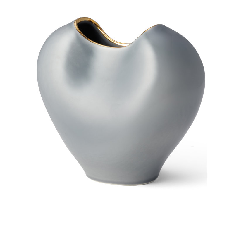 Handcrafted Gray Ceramic Novelty Table Vase