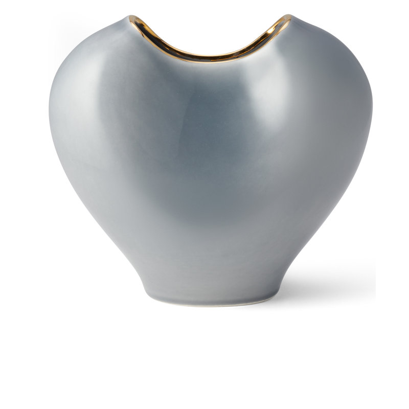 Handcrafted Gray Ceramic Novelty Table Vase