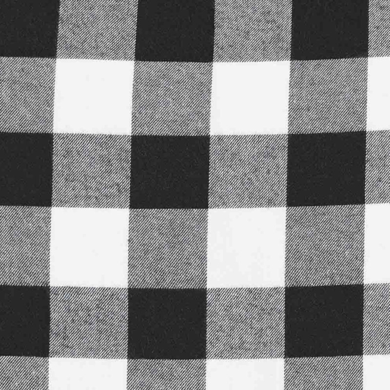 Rustic Cabin Plaid Sherpa & Faux Fur Throw Pillow Set - Black/White
