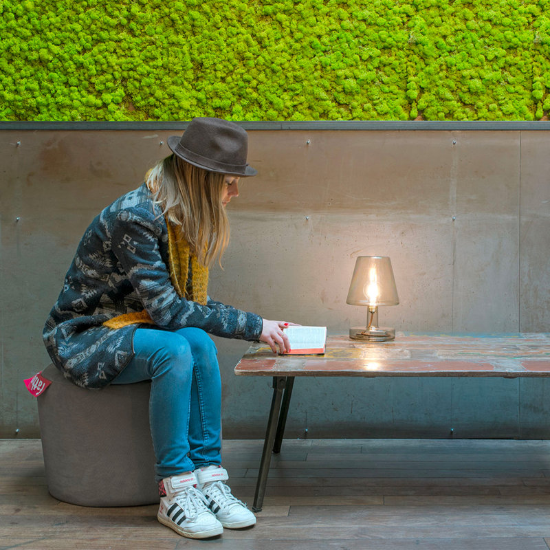 Clear Polycarbonate Cordless Outdoor LED Table Lamp