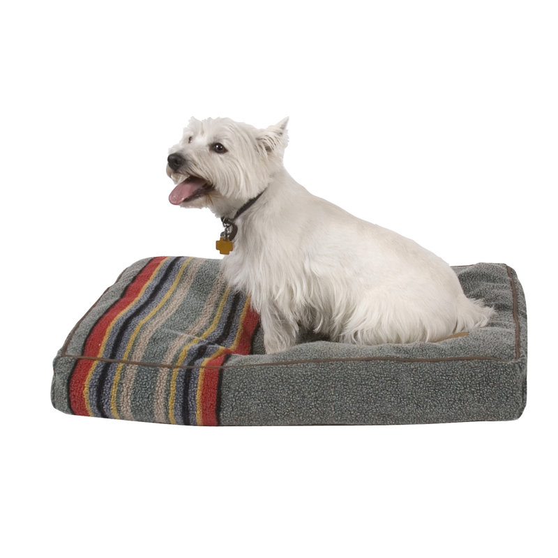 Small Heather Green Faux Suede Outdoor Pet Bed