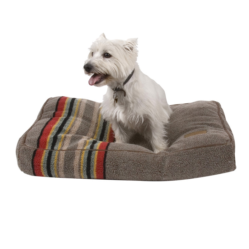 Small Umber Berber Fabric Elevated Pet Bed