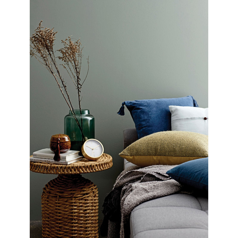Luna Natural Light Tone Round Water Hyacinth End Table