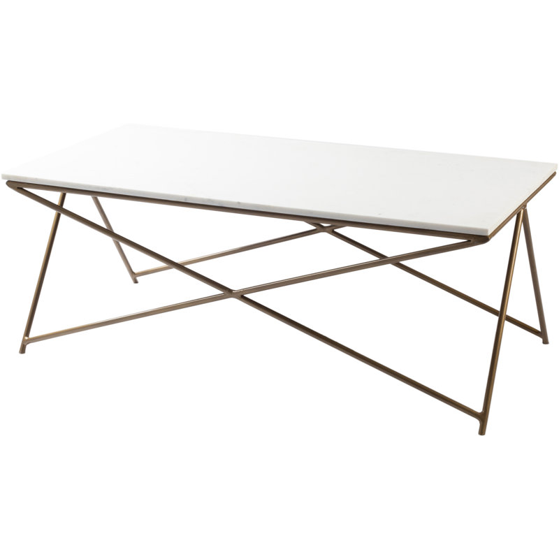 Norah Rectangular Marble 47" Modern Coffee Table