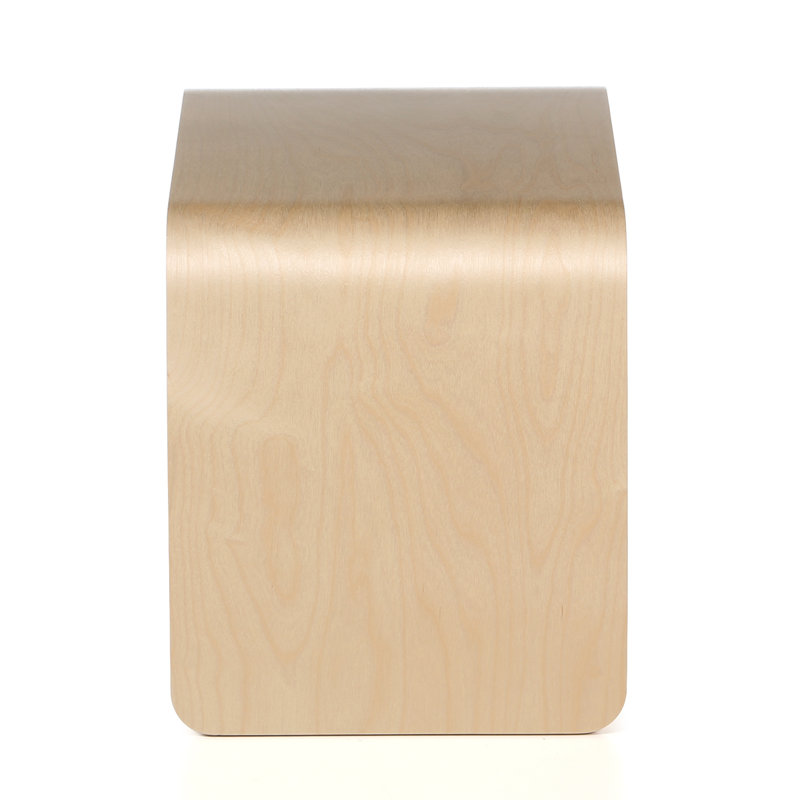 Birch Wood Modern Rectangular Side Table with Storage