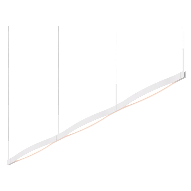 Sonneman Ola 3-Light Satin White LED Kitchen Island Pendant