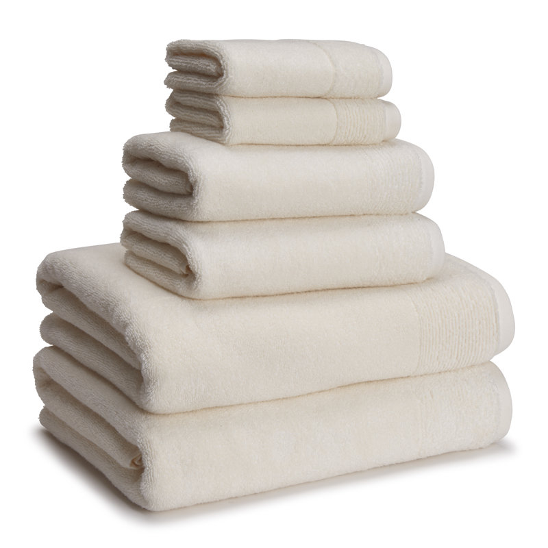 Ivory Bamboo and Cotton Terrycloth Bath Towel