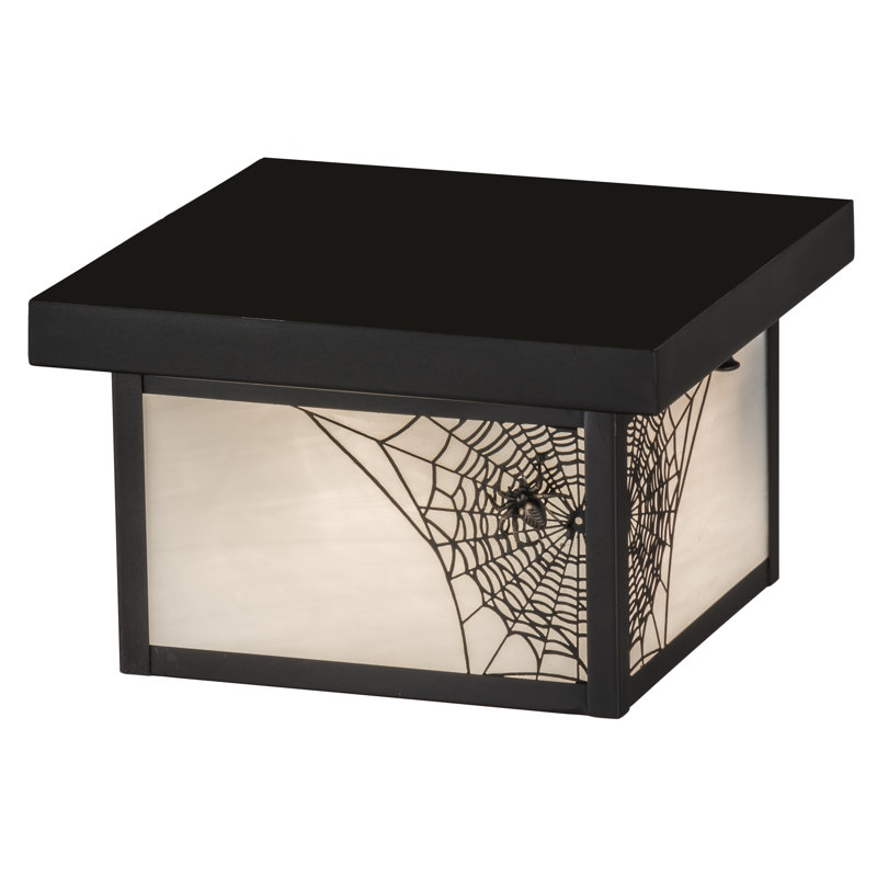 Hyde Park 6" Brown Glass Spider Web Flush Mount Light