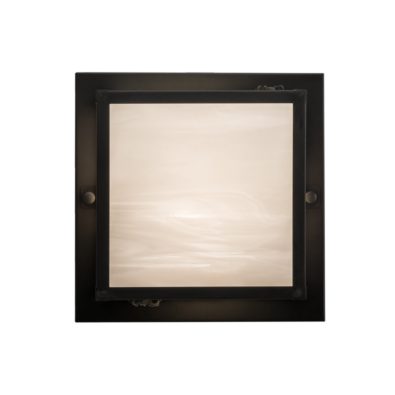 Hyde Park 6" Brown Glass Spider Web Flush Mount Light