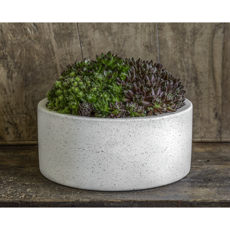 Terrazzo White Cylinder Indoor/Outdoor Planter Set