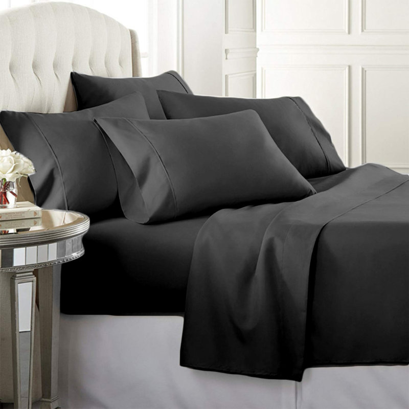 Eggplant Queen Ultra-Soft Microfiber 6-Piece Sheet Set