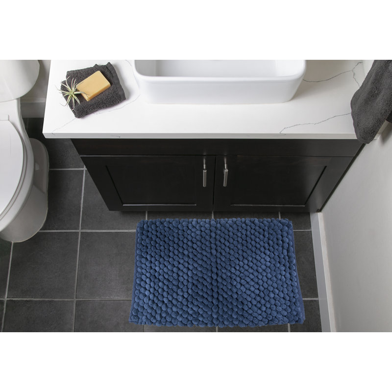 Taupe Chunky Popcorn Cotton Blend Bath Mat 17x24
