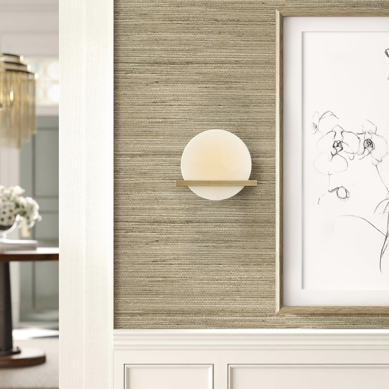 Savion Bronze and Onyx 10" Mid-Century Wall Sconce