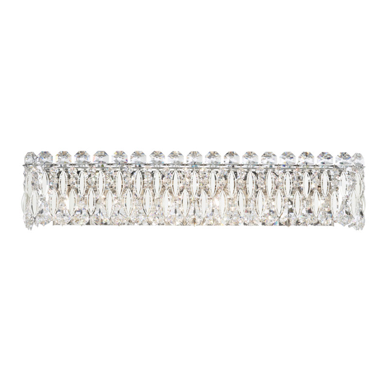 Sarella 6-Light White Heritage Crystal Dimmable Wall Sconce