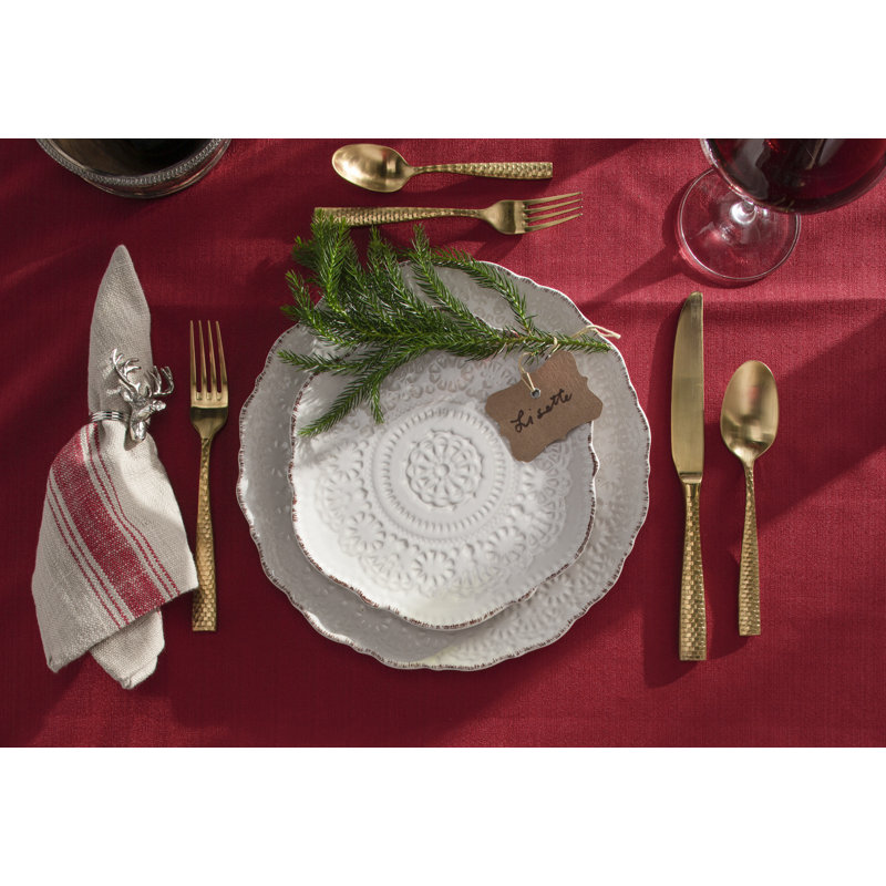Silver Reindeer Brass Napkin Rings, Set of 4