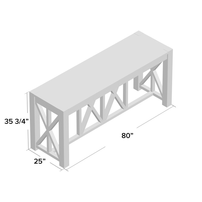 Echoes 80'' Oak and Aluminum Console Table with Storage