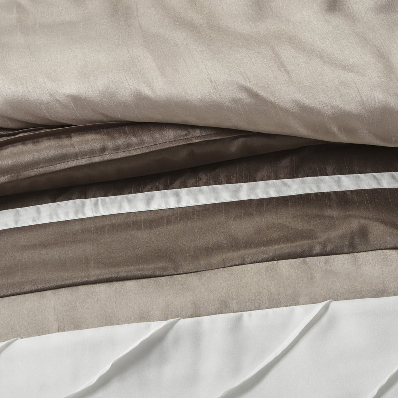 Gray King Microfiber 7-Piece Comforter Set with Decorative Pillows