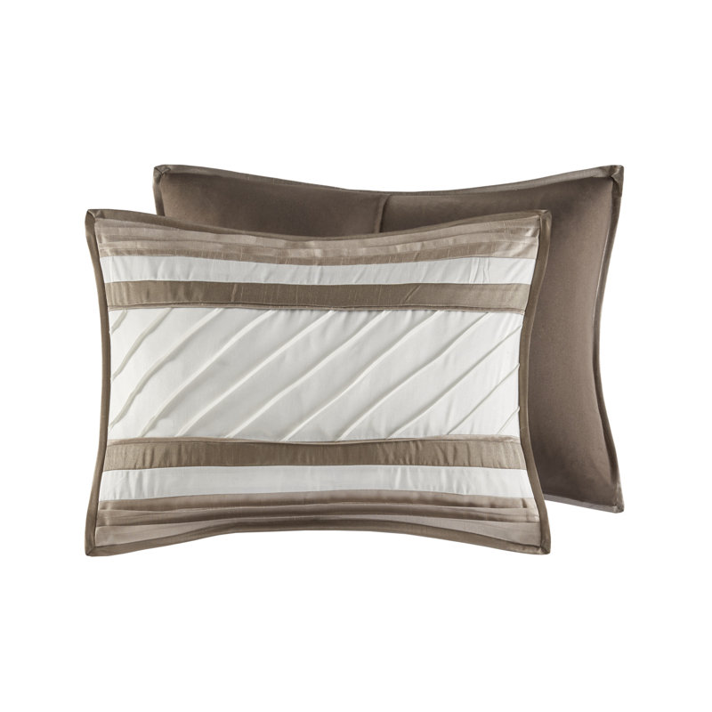 Gray King Microfiber 7-Piece Comforter Set with Decorative Pillows